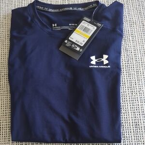 Under Armour Compression UA Heatgear Blue Short Sleeve Tee